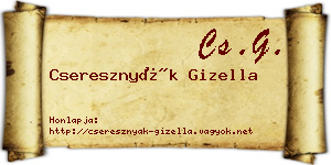 Cseresznyák Gizella névjegykártya