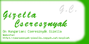 gizella cseresznyak business card